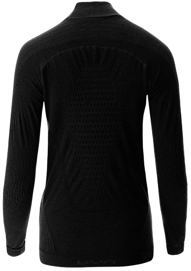 Лонгслив женский UYN Evolutyon Biotech Uw Zip Up Black - Фото 10 большая