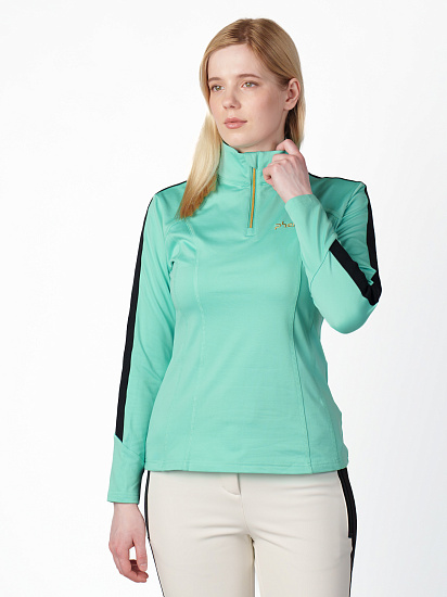 Лонгслив женский Phenix Basic Set-in Sleeve Blue Green - Фото 3 большая