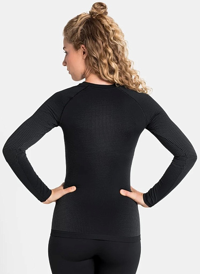 Футболка женская Odlo Performance Warm Eco Black - Фото 4 большая