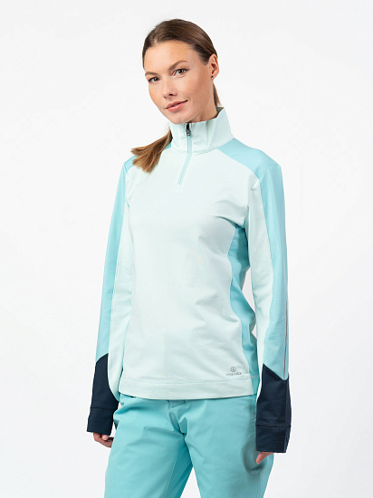 Лонгслив женский Bogner Fire+Ice Mirna Mint/Black - Фото 3 большая