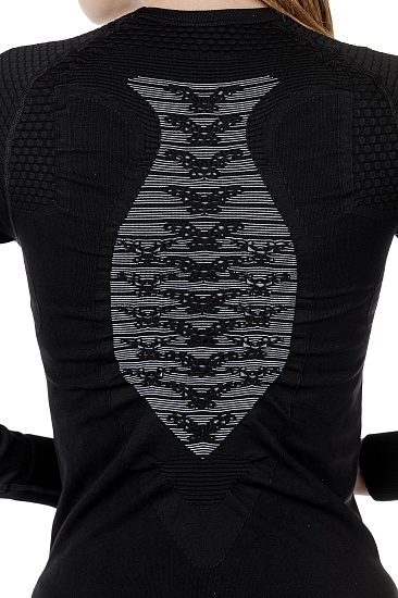 Лонгслив женский X-Bionic Energizer 4.0 Opal Black/Arctic White - Фото 4 большая