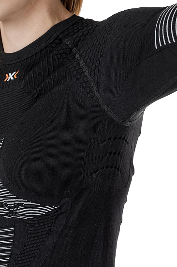 Лонгслив женский X-Bionic Energizer 4.0 Opal Black/Arctic White - Фото 6 большая