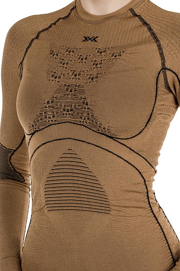 Лонгслив женский X-Bionic Radiactor 4.0 Gold/Black - Фото 4 большая
