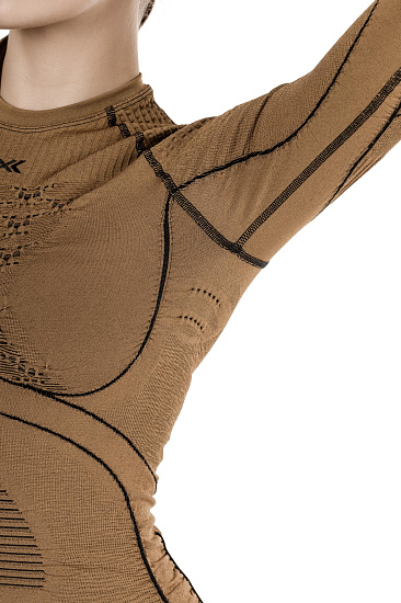 Лонгслив женский X-Bionic Radiactor 4.0 Gold/Black - Фото 8 большая