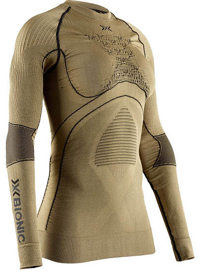Лонгслив женский X-Bionic Radiactor 4.0 Gold/Black - Фото 1 большая