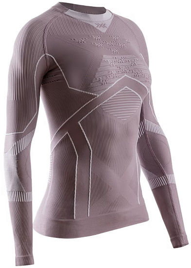 Лонгслив женский X-Bionic Energy Accumulator Light Dusty Lavender/Arctic White - Фото 1 большая
