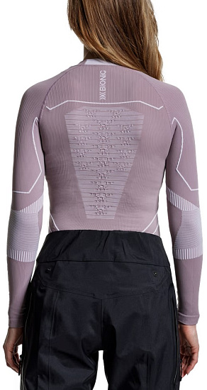 Лонгслив женский X-Bionic Energy Accumulator Light Dusty Lavender/Arctic White - Фото 6 большая