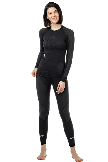 Лонгслив женский UYN Ambityon Uw Blackboard/Anthracite/White - Фото 4 большая