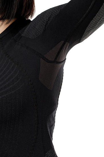 Лонгслив женский UYN Ambityon Uw Blackboard/Anthracite/White - Фото 7 большая