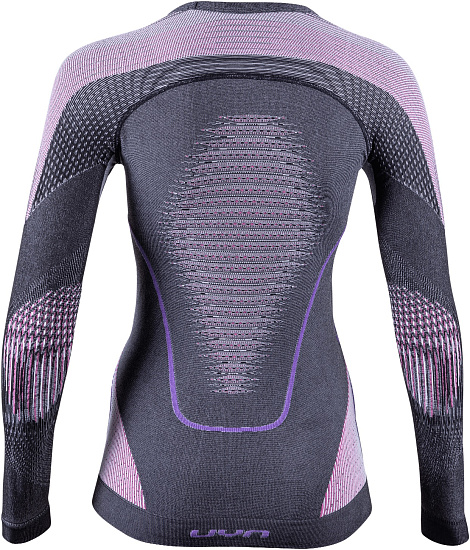 Лонгслив женский UYN Evolutyon Uw Melange Anthracite Melange/Raspberry/Purple - Фото 2 большая