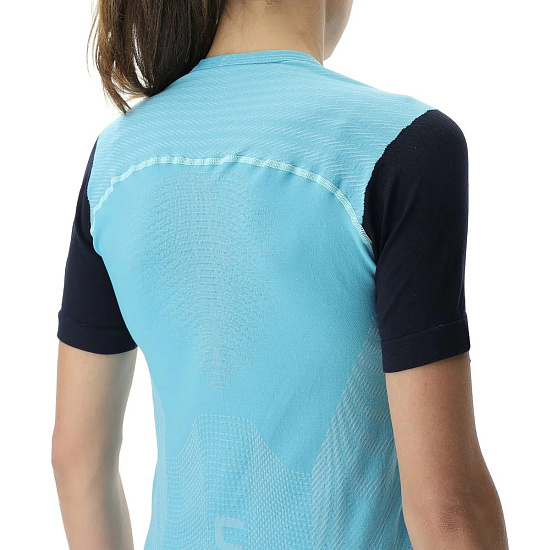 Футболка женская UYN Running Pb42 Ow Blue Radiance/Peacot - Фото 6 большая