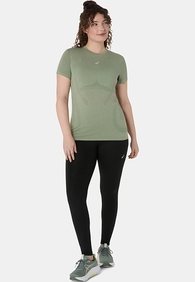 Футболка женская ASICS Road Seamless Monument Blue/Whisper Green - Фото 7 большая