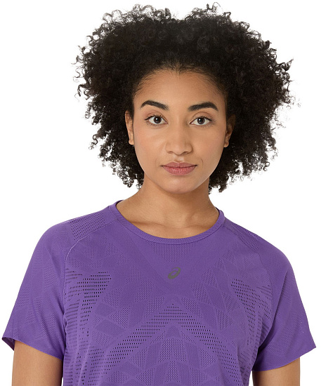 Футболка женская ASICS Metarun Edo Purple - Фото 4 большая