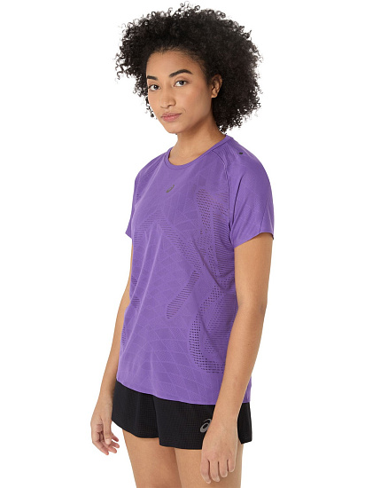 Футболка женская ASICS Metarun Edo Purple - Фото 6 большая