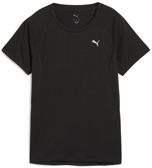 Футболка женская Puma Run Vel Tri-Blend Black - Фото 1 большая
