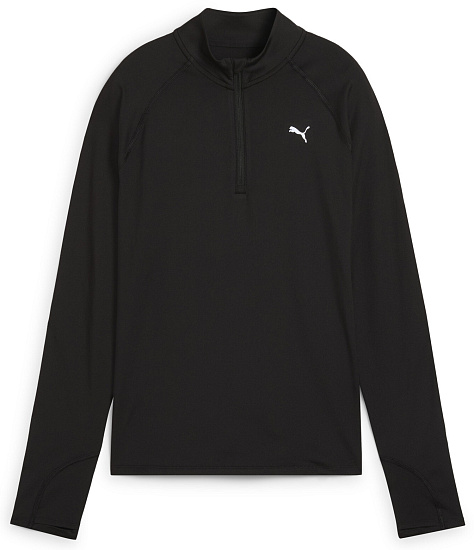 Лонгслив женский Puma Run Vel Cldspn 1/4 Zip Black - Фото 1 большая