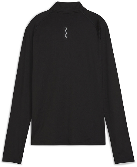 Лонгслив женский Puma Run Vel Cldspn 1/4 Zip Black - Фото 2 большая