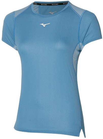 Футболка женская Mizuno Dryaeroflow Parisian Blue - Фото 1 большая