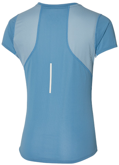 Футболка женская Mizuno Dryaeroflow Parisian Blue - Фото 2 большая