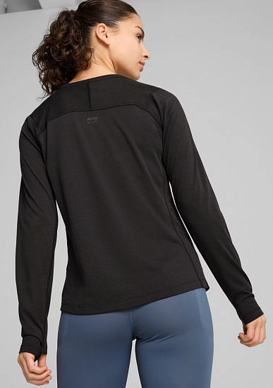 Лонгслив женский Puma Seasons Tech Wool Black - Фото 5 большая