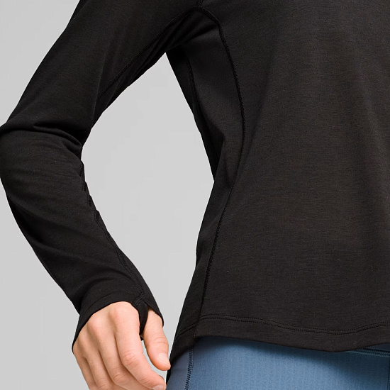 Лонгслив женский Puma Seasons Tech Wool Black - Фото 6 большая