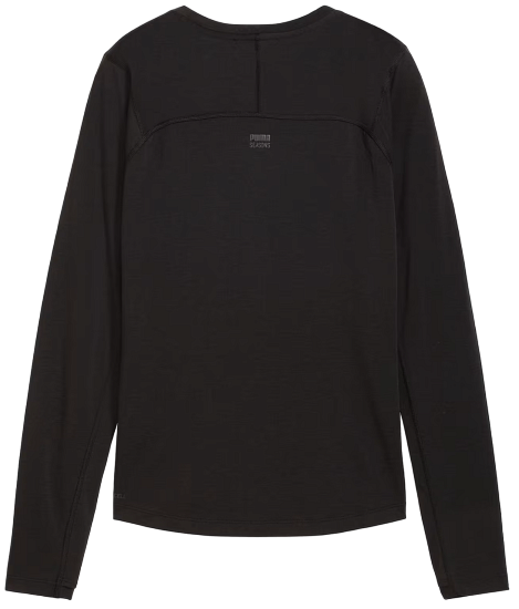 Лонгслив женский Puma Seasons Tech Wool Black - Фото 7 большая