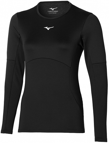 Лонгслив женский Mizuno Thermal Charge Bt Black - Фото 1 большая