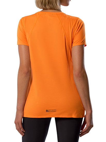 Футболка женская Mizuno Tech Light Daf SS Tangelo - Фото 4 большая