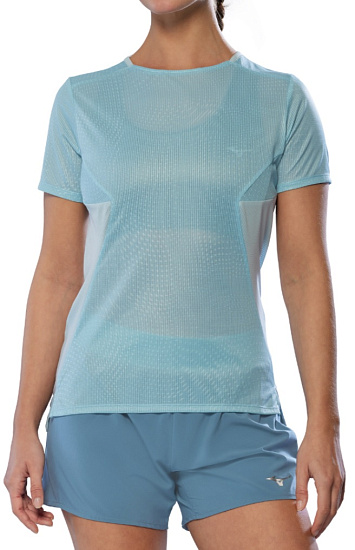 Футболка женская Mizuno DryAeroFlow Graphic Cloud Blue - Фото 2 большая