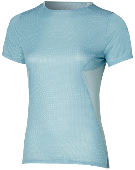 Футболка женская Mizuno DryAeroFlow Graphic Cloud Blue - Фото 1 большая