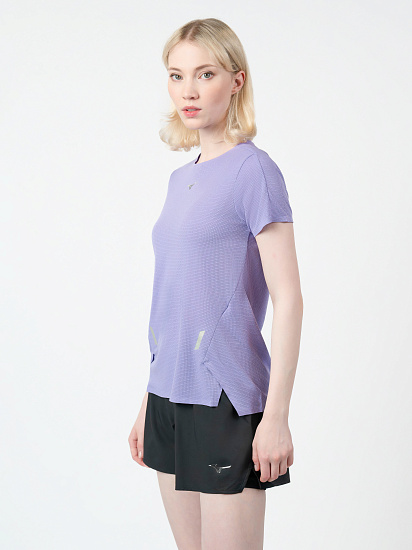 Футболка женская Mizuno Tech Light Paisley Purple - Фото 4 большая