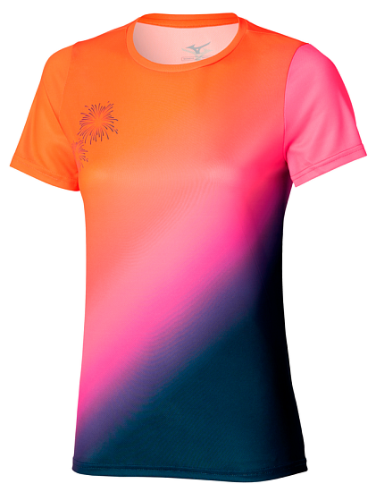 Футболка женская Mizuno Summer Pack Qd Yuuyake - Фото 1 большая