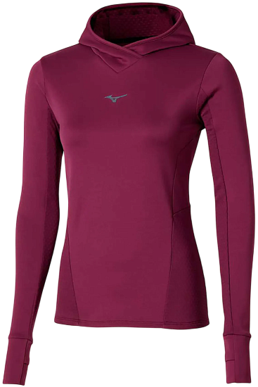 Лонгслив женский Mizuno Active Warm Hdd Dark purple - Фото 1 большая