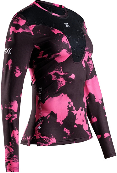 Лонгслив женский X-Bionic Corefusion Run Wolfpack/Black/Neo Pink Winter - Фото 1 большая