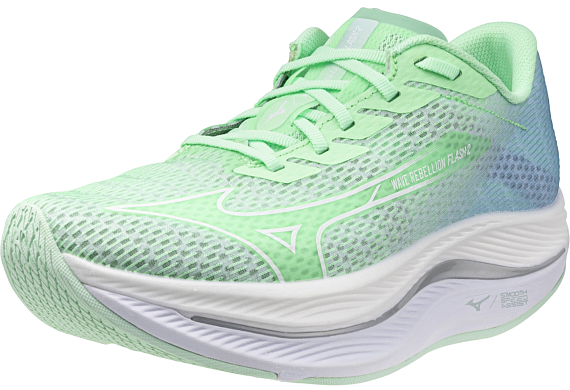 Кроссовки женские Mizuno Wave Rebellion Flash 2 Neo Mint/White/Ether - Фото 5 большая