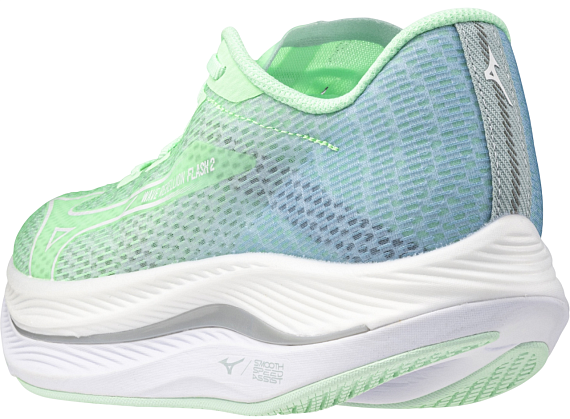 Кроссовки женские Mizuno Wave Rebellion Flash 2 Neo Mint/White/Ether - Фото 6 большая