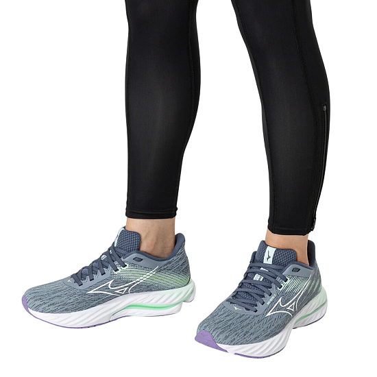 Кроссовки женские Mizuno Wave Inspire 21 Tradewinds/White/Neo Mint - Фото 3 большая