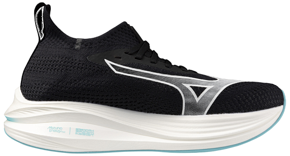 Кроссовки женские Mizuno Neo Zen Black/White/Blue Radiance - Фото 3 большая
