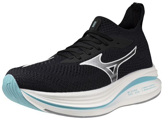 Кроссовки женские Mizuno Neo Zen Black/White/Blue Radiance - Фото 6 большая