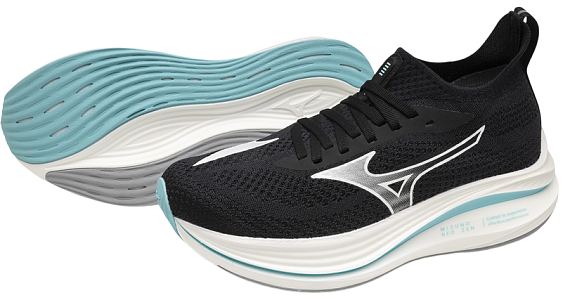 Кроссовки женские Mizuno Neo Zen Black/White/Blue Radiance - Фото 7 большая