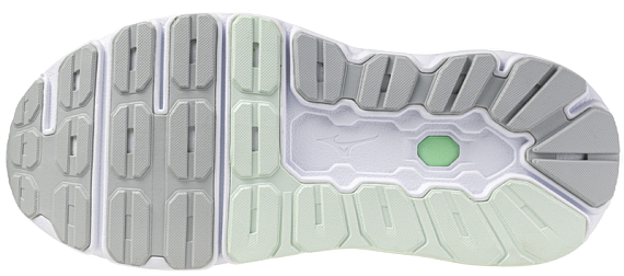 Кроссовки женские Mizuno Wave Horizon 8 Pearl Blue/White/Hint of Mint - Фото 5 большая