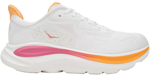 Кроссовки женские Hoka Clifton 10 White/Electric Rose - Фото 1 большая