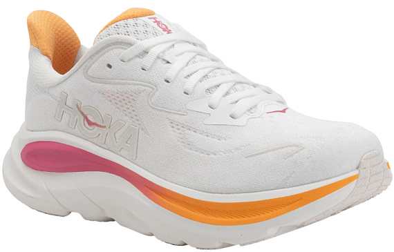 Кроссовки женские Hoka Clifton 10 White/Electric Rose - Фото 2 большая
