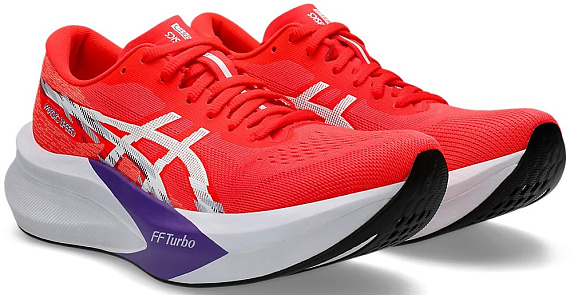 Кроссовки женские ASICS Magic Speed 4 Flash Red/White - Фото 2 большая