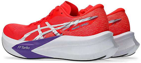Кроссовки женские ASICS Magic Speed 4 Flash Red/White - Фото 3 большая