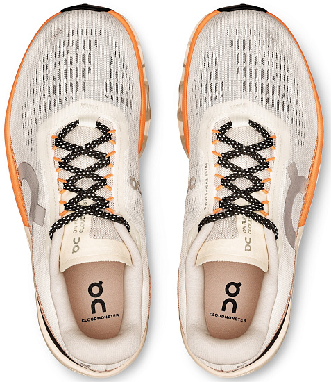 Кроссовки женские On Cloudmonster 2 Ivory/Tangerine - Фото 2 большая