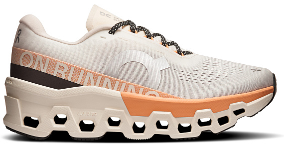 Кроссовки женские On Cloudmonster 2 Ivory/Tangerine - Фото 1 большая