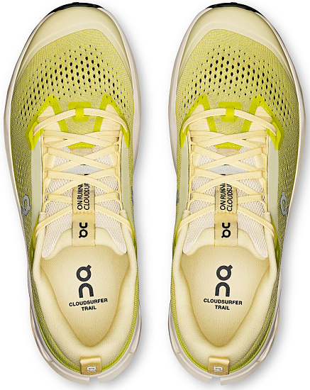Кроссовки женские On Cloudsurfer Trail 2 Ivory/Lime - Фото 2 большая