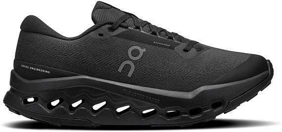 Кроссовки женские On Cloudsurfer Trail 2 Wp Black/Black - Фото 1 большая