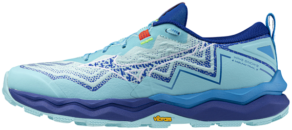 Кроссовки женские Mizuno Wave Daichi 9 Blue Radiance/White/ReflexBluC - Фото 2 большая